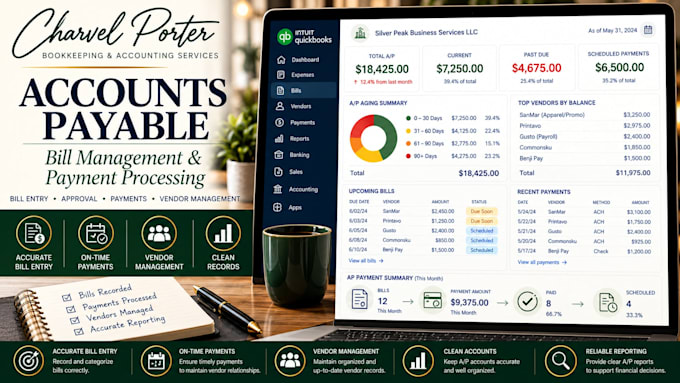 do bookkeeping, account reconciliation, and accounting cleanup