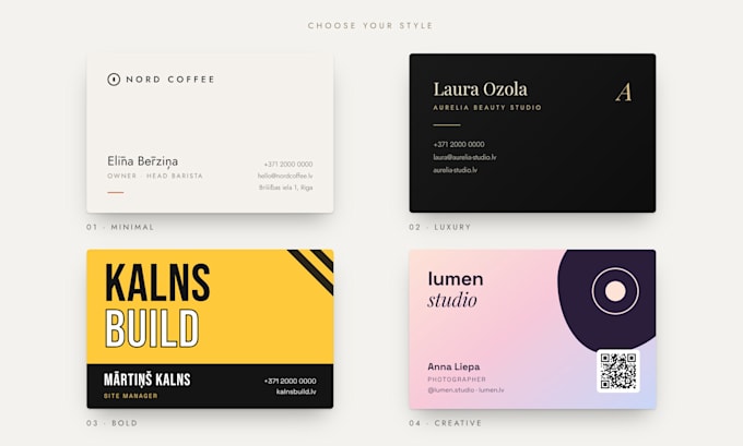 design a modern ,print ready business cards