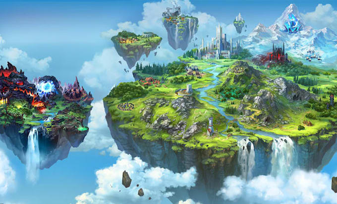 create 2d game backgrounds, platformer art and parallax environments