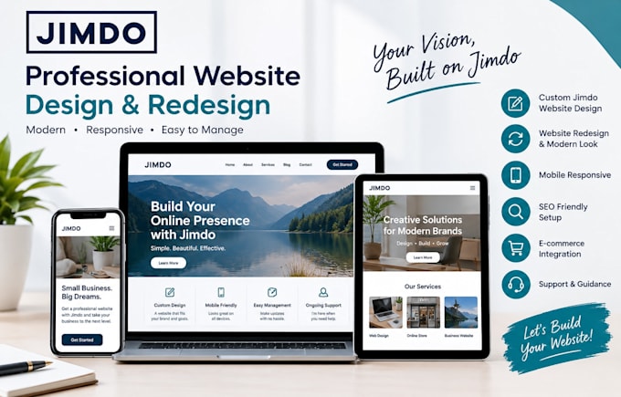 design or redesign a professional jimdo website