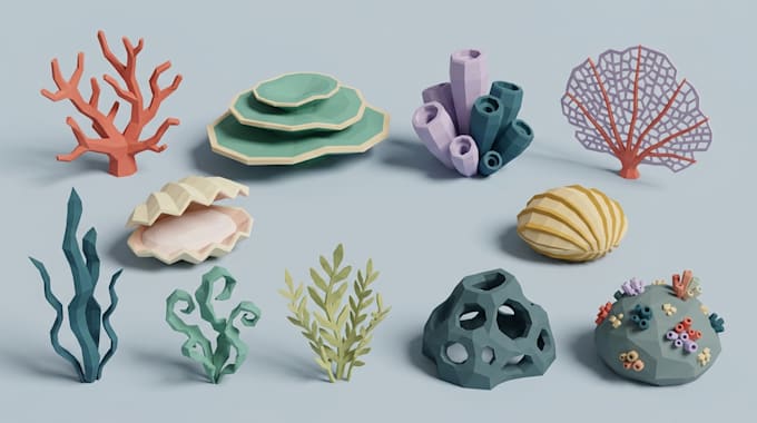 create roblox low poly underwater assets fish models ocean props sea creatures