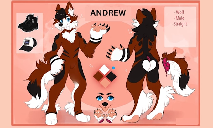 furry reference sheet furry anthro ref sheet furry ref sheet fursona ref sheet