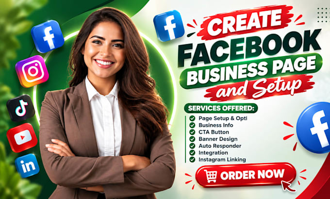 create and setup facebook business page