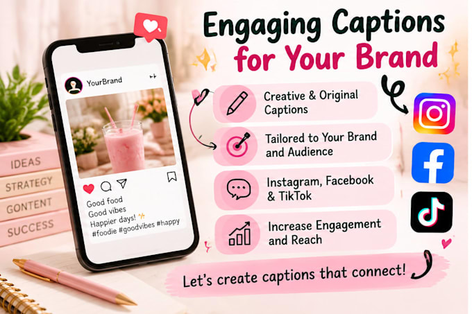 write engaging instagram facebook and tiktok captions