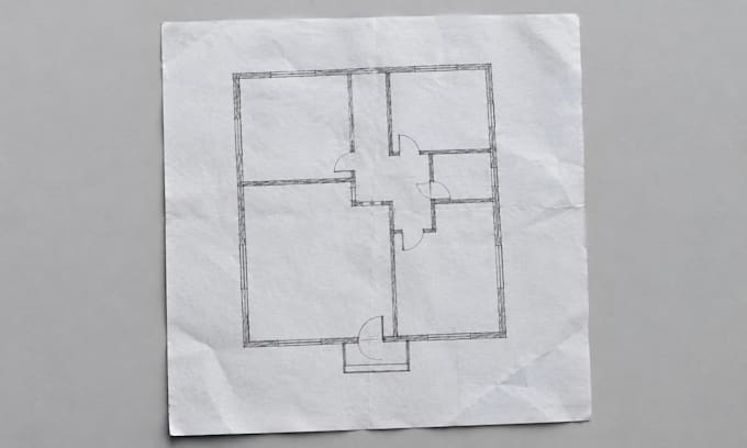 Convert pdf technical drawings autocad 2d floor plan hand sketch to dwg ...