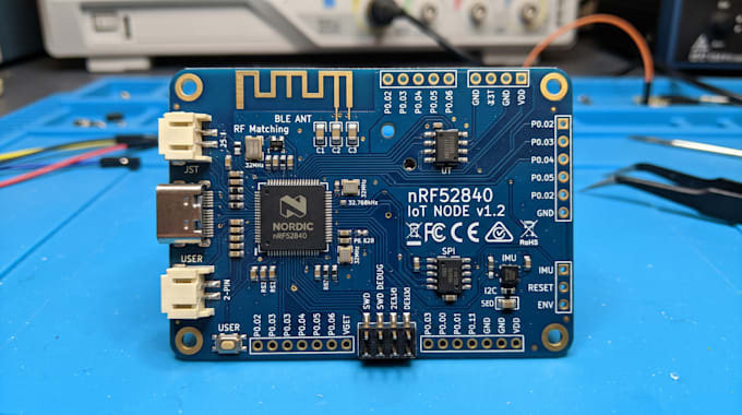develop nordic nrf52 firmware, bluetooth ble, iot devices, and embedded systems