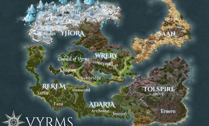 do custom fantasy map illustration inkarnate map vector draw dungeon maps