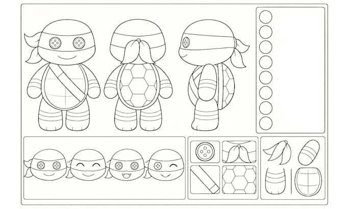 design custom plush character reference sheet turnaround stuffed anime character
