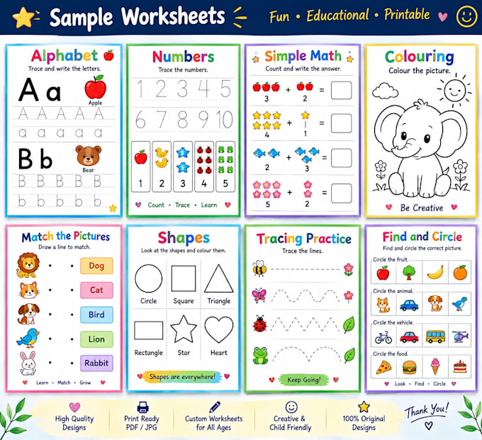 create fun educational worksheets for kids