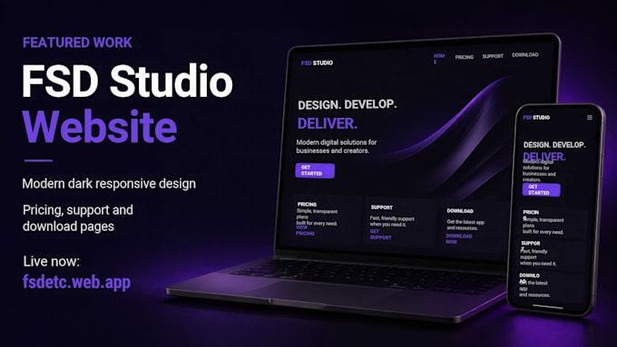 build a professional website with frontend and backend development