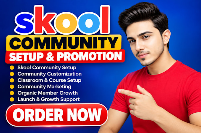do skool community promotion, course creation and onboarding