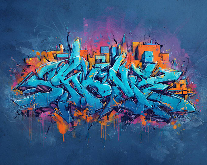 create a bold streetwear graffiti logo