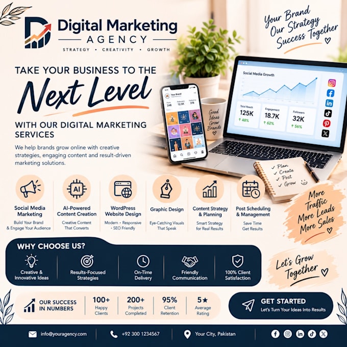 design professional social media posts for your business