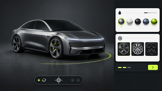 build an interactive 3d webgl product configurator for evs and products