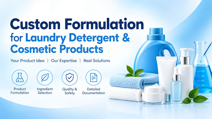 develop custom laundry detergent and cosmetic product formulations