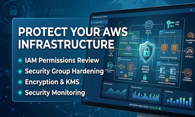 secure AWS cloud infrastructure with cloud security, iam, and AWS waf