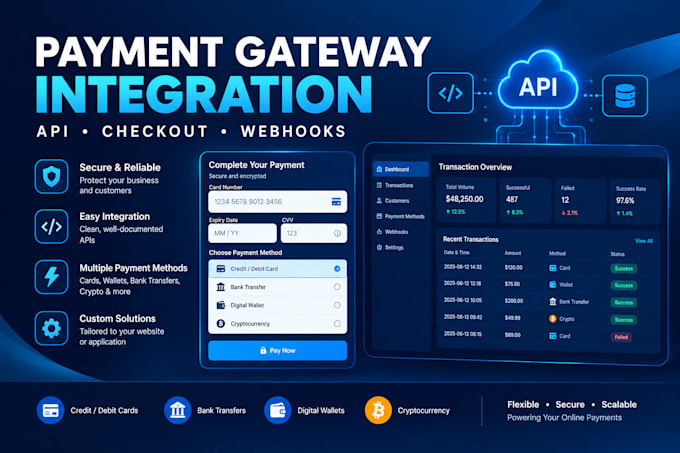 integrate a payment gateway and payment API into your website