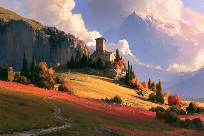 design a landscape illustration