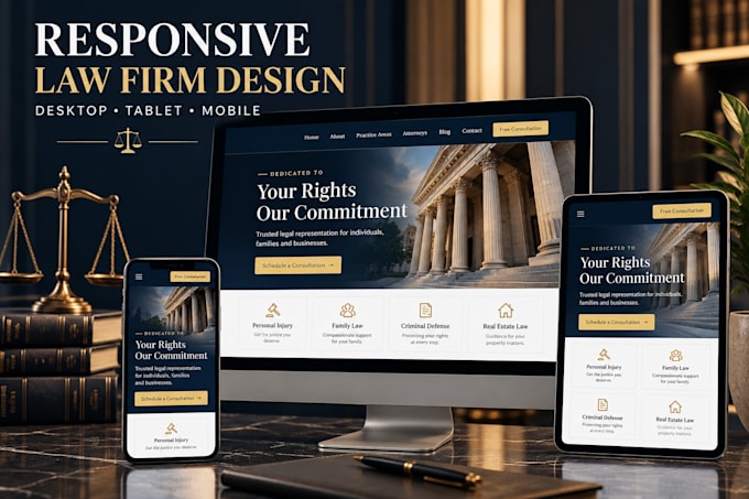design a law firm website for lawyers and attorneys