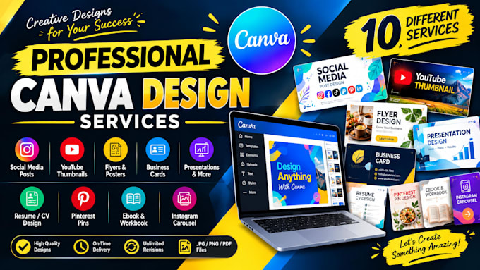 design professional canva social media posts and templates