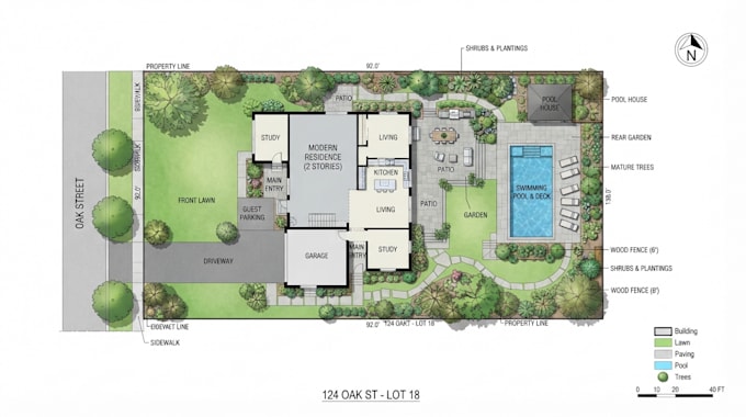 design custom real estate site plan house map property layout and plot map