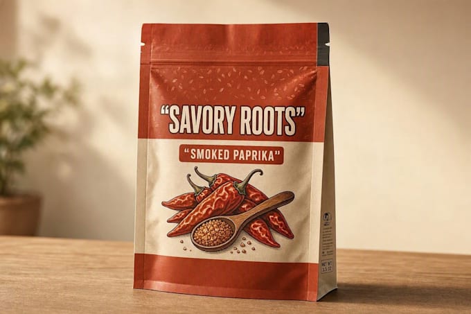 create custom coffee pouch packaging design