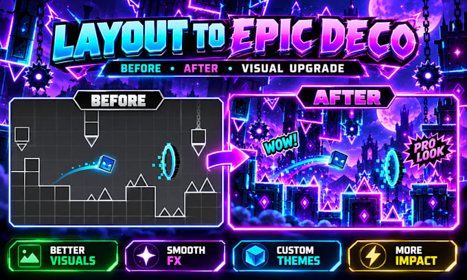 decorate your geometry dash level with custom gd deco