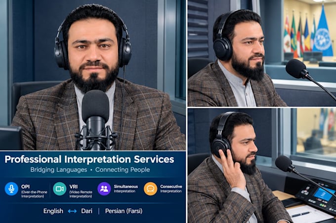 provide professional english to dari persian interpretation