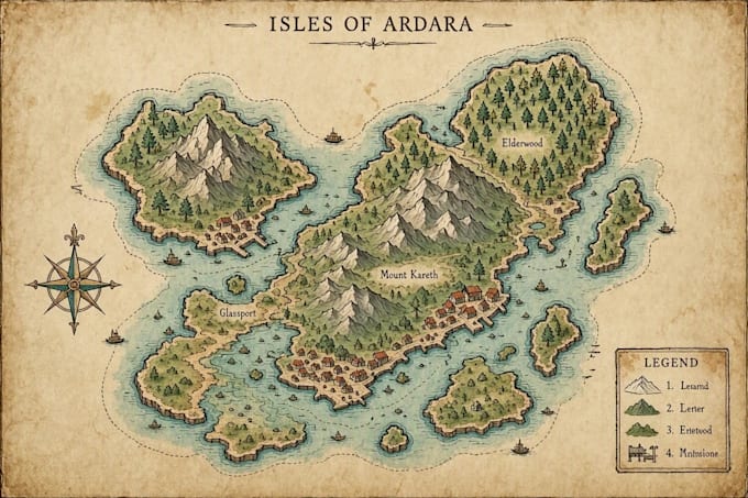 do fantasy map design map illustration fantasy map
