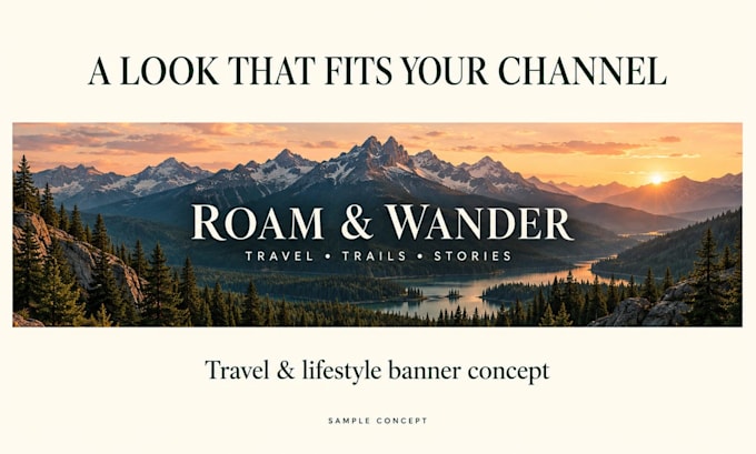 design a custom youtube channel banner