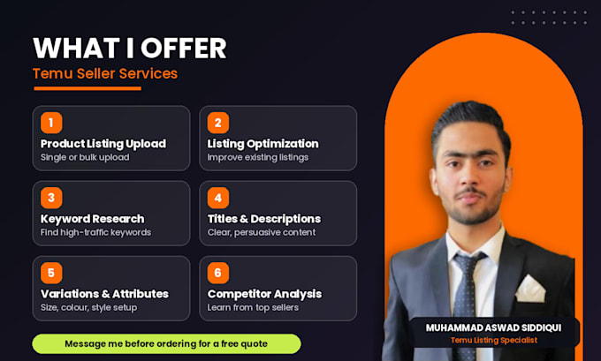 do temu product listing, optimization and seller store setup