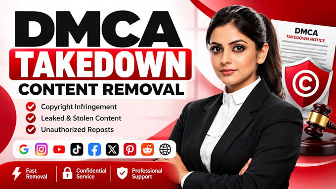 handle dmca takedown notices and remove infringing links
