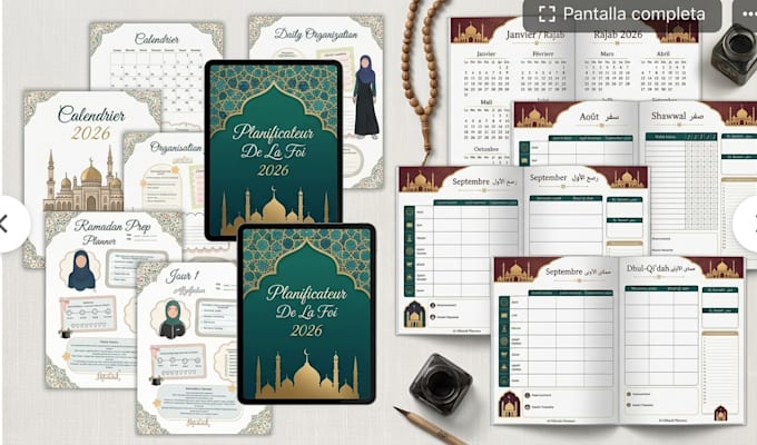 design custom digital planner printable calendar and tracker