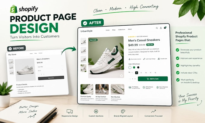 design and optimize a shopify product page for dropshipping
