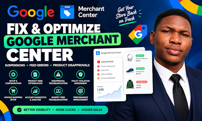 setup shopping ads fix gtin gmc suspension google merchant misrepresentation