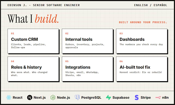 build a custom crm or internal tool to replace your spreadsheets