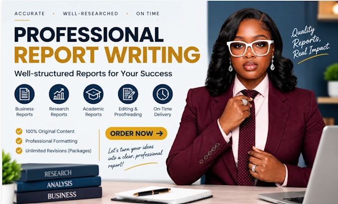 write professional reports, research reports, and business reports