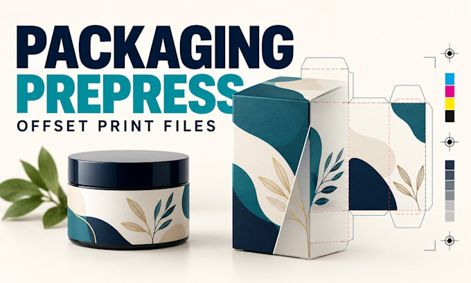 prepare packaging and label files for offset printing