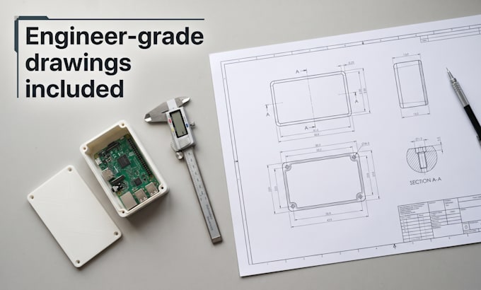 Design a 3d printable pcb enclosure and ship to you by Wasifnadeem279 ...
