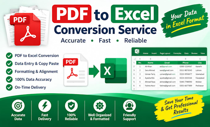 convert PDF to excel spreadsheet accurately