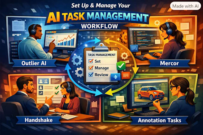 set up and manage your outlier ai, mercor, handshake and annotation tasks