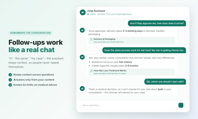 build an ai chatbot trained on your knowledge base, docs, and help center