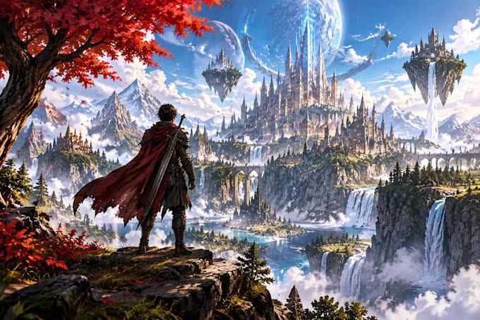 create epic rpg game environments and fantasy scenery