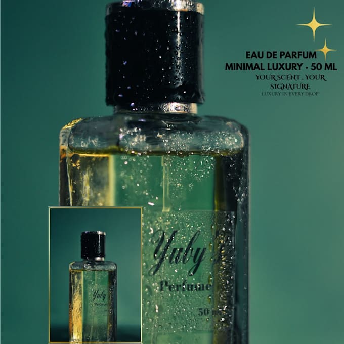 design luxury perfume bottle labels and packaging