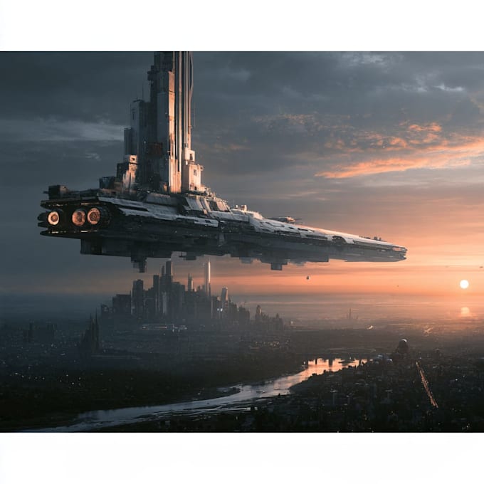 draw a sci fi character illustration or sci fi character art