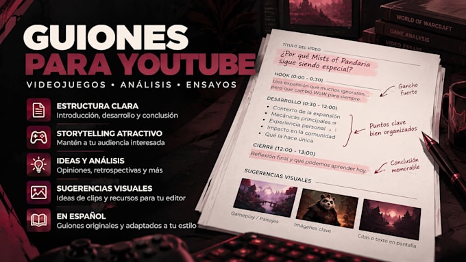 write a spanish youtube gaming script