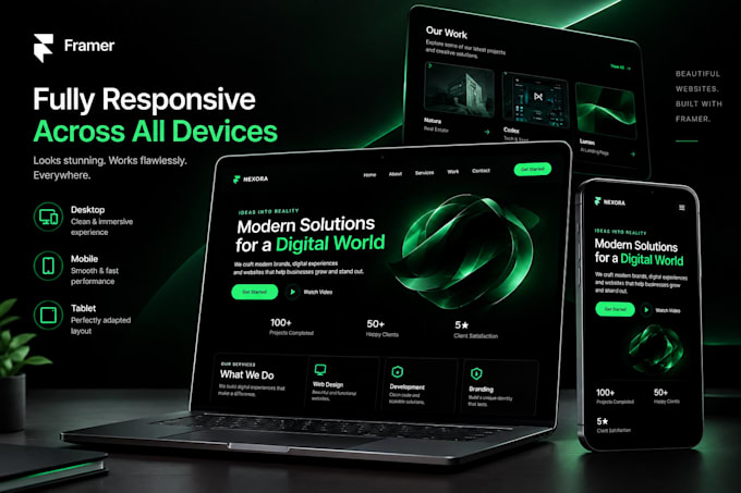 design and build a responsive framer website