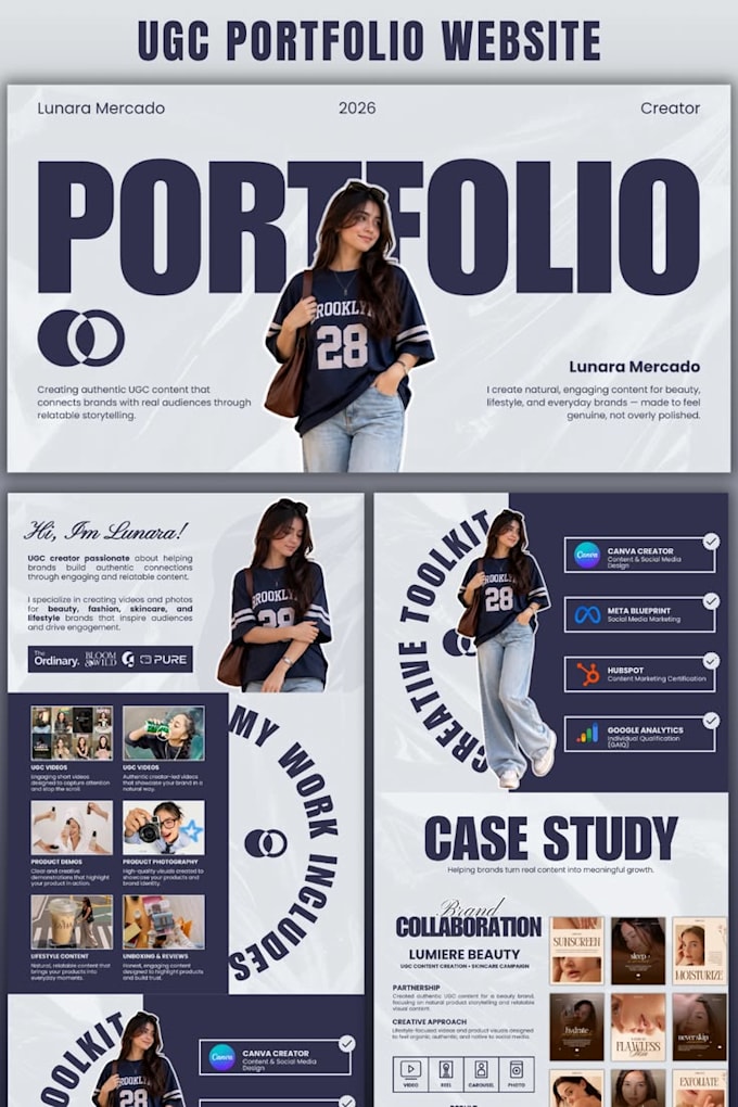 design a professional minimalist portfolio