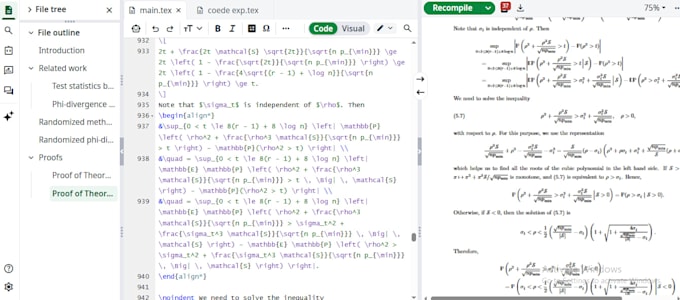 convert documents to latex and overleaf