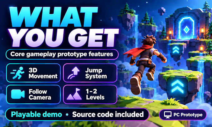 a basic 3d game prototype with movement and camera controls